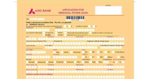 Axis Bank Personal Loan Application Form PDF